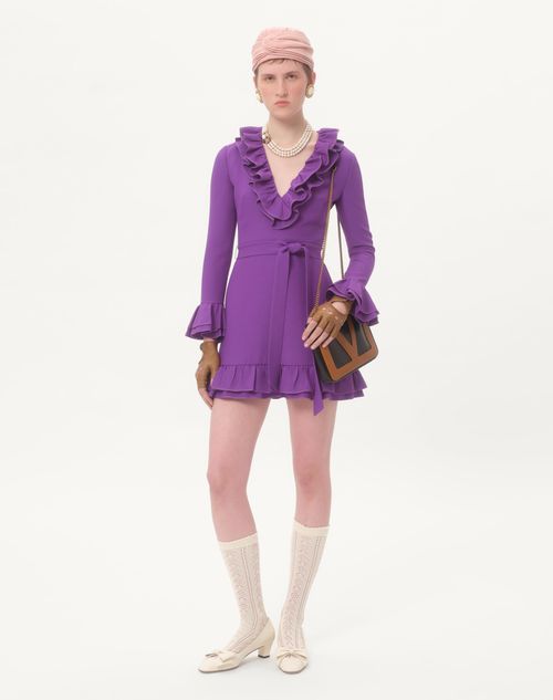 Valentino VESTIDO CORTO DE CREPE COUTURE Descuentos del mes