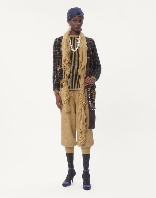 Valentino PANTALÓN DE LUREX TEJIDO Ofertas especiales