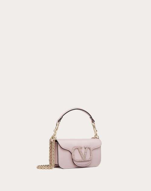 Valentino BOLSO PEQUEÑO DE HOMBRO VALENTINO GARAVANI LOCÒ CON LOGOTIPO EN PEDRERÍA En oferta