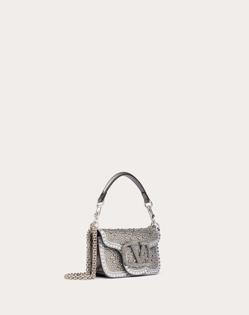 Valentino BOLSO PEQUEÑO DE HOMBRO VALENTINO GARAVANI LOCÒ CON ESTRÁS Rebajas de fábrica