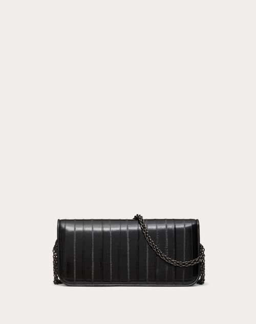 Valentino BOLSO DE HOMBRO VALENTINO GARAVANI LOCÒ DE CUERO DE ANGUILA Oferta especial