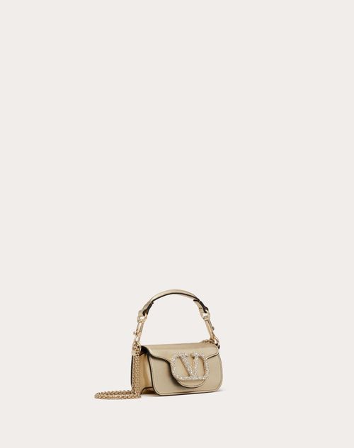 Valentino MICROBOLSO VALENTINO GARAVANI LOCÒ CON CADENA Y LOGOTIPO EN PEDRERÍA ÚLTIMAS EDICIONES