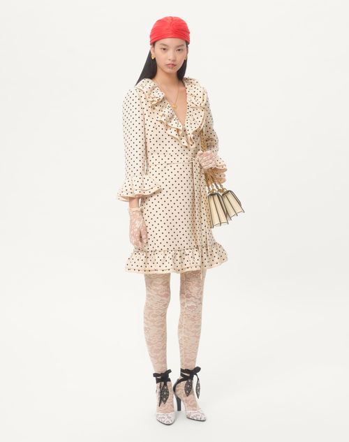 Valentino VESTIDO CORTO DE CREPE COUTURE CON ESTAMPADO PLUSDEPOIS Solo hoy