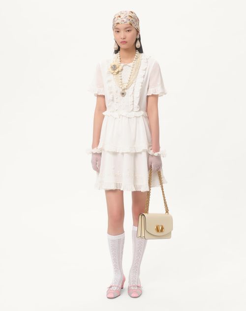 Valentino VESTIDO CORTO DE ORGANZA BORDADO Envío internacional gratuito