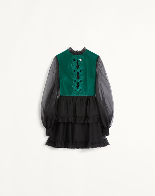 Valentino VESTIDO CORTO DE ORGANZA BORDADO