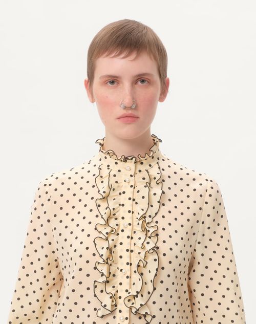 Valentino CAMISA DE CREPÉ DE CHINA CON ESTAMPADO PLUSDEPOIS Oferta exclusiva
