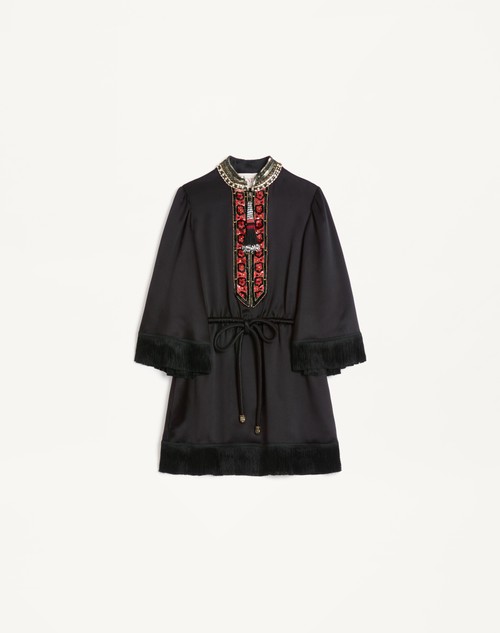 Valentino TOP BORDADO DE DOBLE DUCHESSE LAVADO