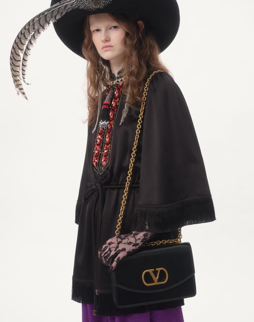 Valentino TOP BORDADO DE DOBLE DUCHESSE LAVADO Rebajas de fin de temporada