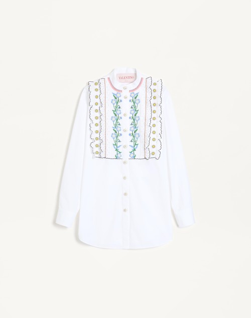 Valentino CAMISA BORDADA COTTON POPELINE 2025