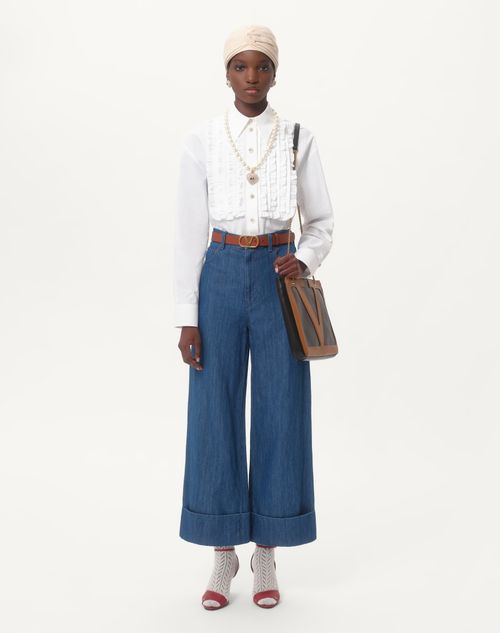 Valentino CAMISA DE POPELINA DE ALGODÓN En oferta