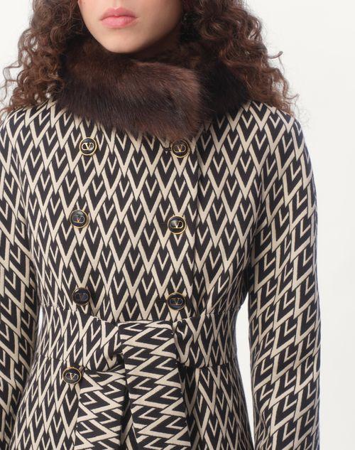 Valentino ABRIGO DE JACQUARD TOUTE LA V Liquidación