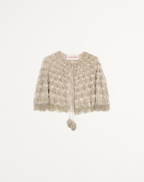 Valentino CAPA DE ORGANZA BORDADA Oferta especial
