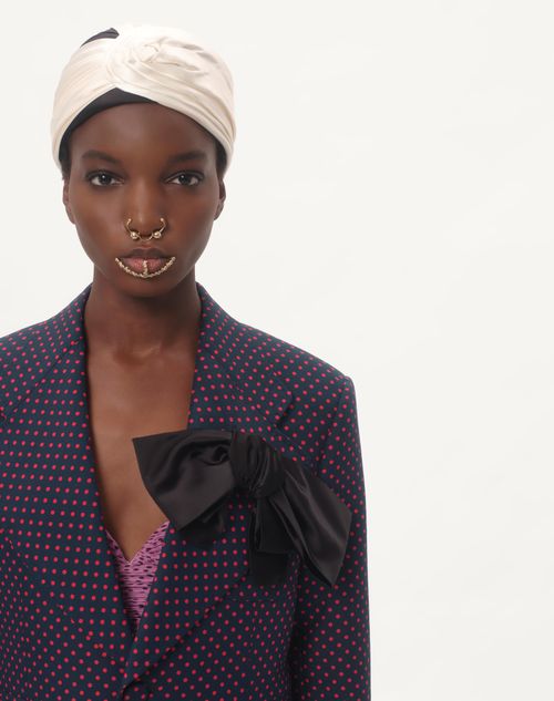 Valentino CHAQUETA DE SHANTUNG CON ESTAMPADO PLUSDEPOIS Y LAZO Últimos 3 días