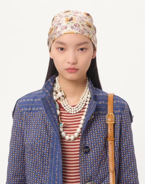 Valentino CHAQUETA MARINERA DE MUSSOLA RIGA MICROFIORE VOYAGE IMAGINAIRE Promoción por tiempo limitado