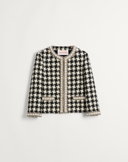 Valentino CHAQUETA DE DAMIER LIGHT TWEED BORDADA Solo hoy