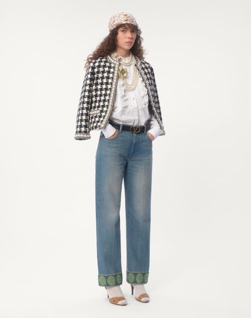 Valentino CHAQUETA DE DAMIER LIGHT TWEED BORDADA Solo hoy