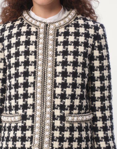 Valentino CHAQUETA DE DAMIER LIGHT TWEED BORDADA Solo hoy