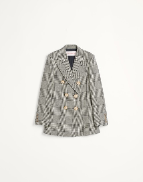 Valentino BLAZER DE HOUNDSTOOTH WOOL Grandes descuentos