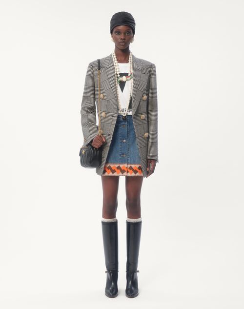 Valentino BLAZER DE HOUNDSTOOTH WOOL Grandes descuentos