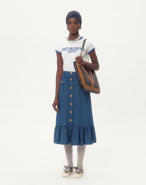 Valentino CAMISETA DE TEJIDO DE PUNTO DE ALGODÓN Precios de Black Friday