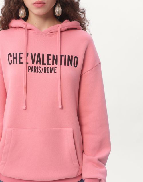 Valentino CAMISETA DE ALGODÓN CON CAPUCHA Y ESTAMPADO CHEZ VALENTINO Libre de impuestos
