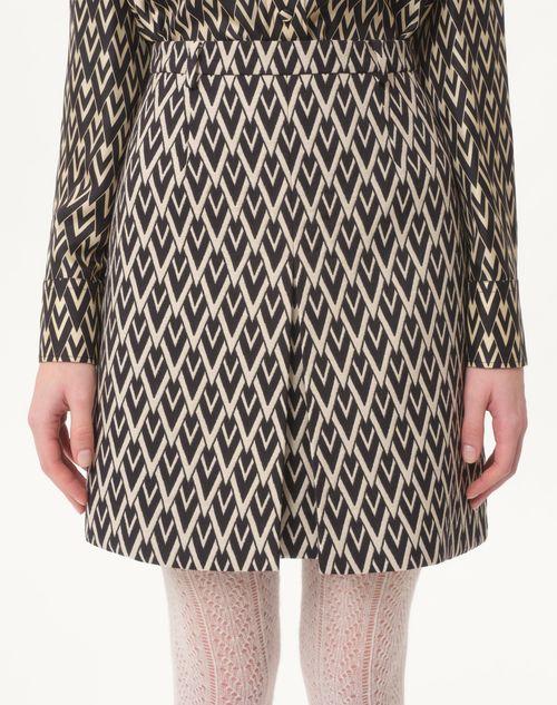 Valentino FALDA PANTALÓN DE JACQUARD TOUTE LA V Rebajas de fin de temporada