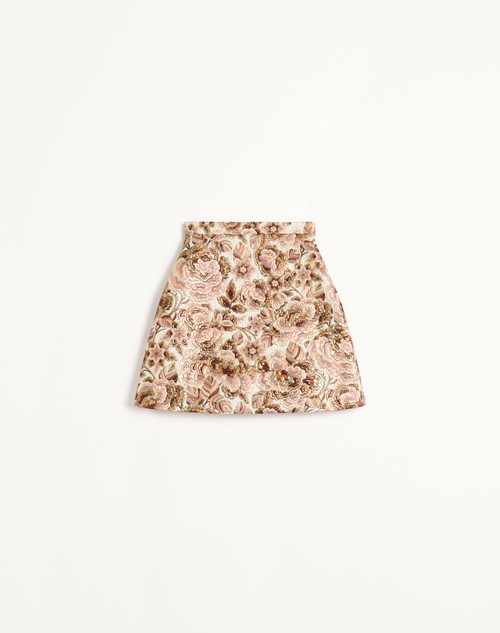 Valentino FALDA DE APRES L'HIVER MATELASSE' ROSE LUREX