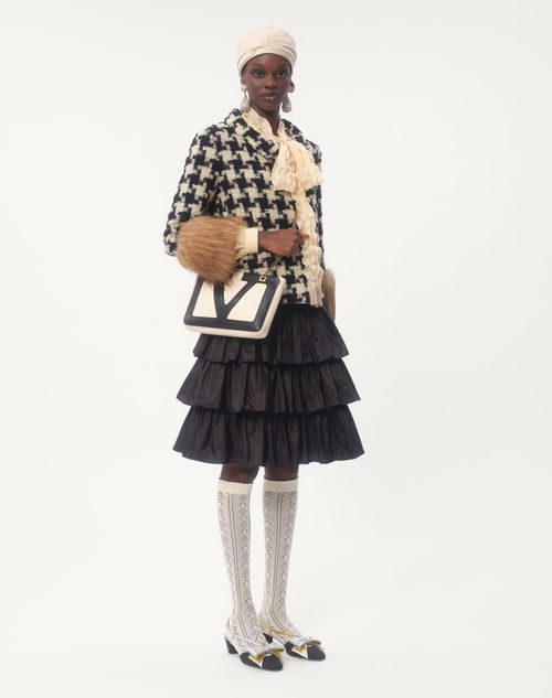 Valentino FALDA DE TAFFETA CON VOLANTES Outlet