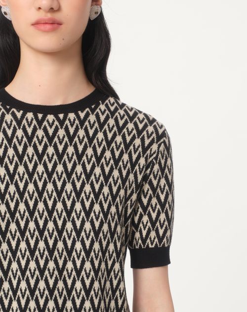 Valentino SUÉTER DE TOUTE LA V JACQUARD WOOL Mejor oferta