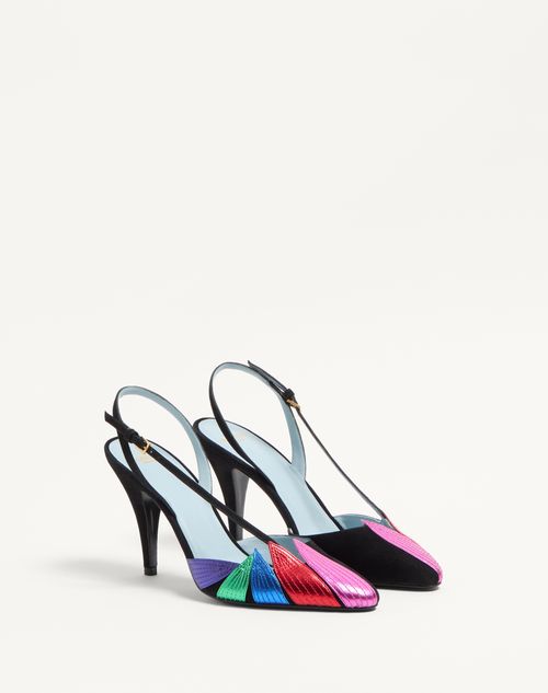 Valentino ZAPATOS DE TACÓN FOLIEFOLIAGE DE GAMUZA DE 90 MM Tienda de fábrica