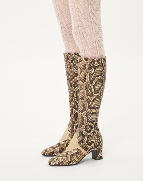 Valentino BOTA EQUIVOQUE DE PITÓN CON TACÓN DE 60 MM En oferta