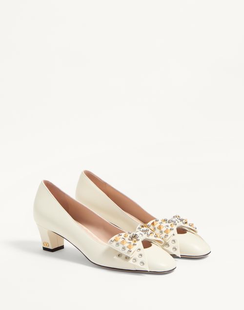 Valentino ZAPATO BOWOW DE CABRITILLA CON STUDS Y TACÓN DE 45 MM Última moda