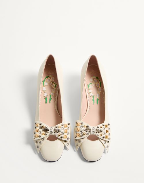 Valentino ZAPATO BOWOW DE CABRITILLA CON STUDS Y TACÓN DE 45 MM Última moda