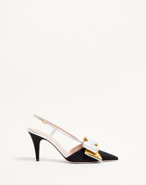 Valentino ZAPATO BOWOW DE MOIRÉ CON CORREA TRASERA Y TACÓN DE 45 MM