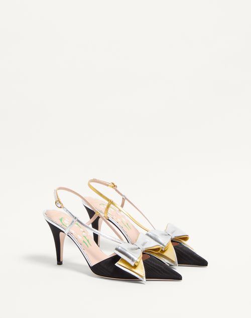 Valentino ZAPATO BOWOW DE MOIRÉ CON CORREA TRASERA Y TACÓN DE 45 MM Grandes ahorros