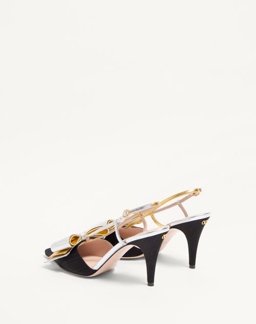 Valentino ZAPATO BOWOW DE MOIRÉ CON CORREA TRASERA Y TACÓN DE 45 MM Grandes ahorros