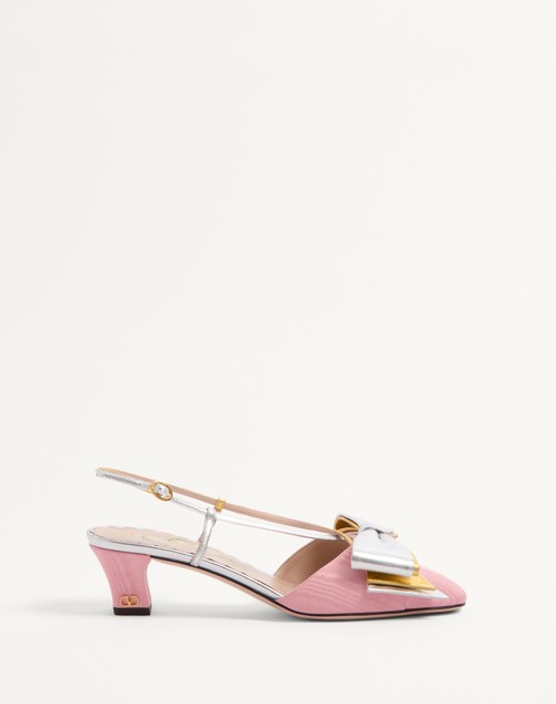 Valentino ZAPATO BOWOW DE MOIRÉ CON CORREA TRASERA Y TACÓN DE 45 MM