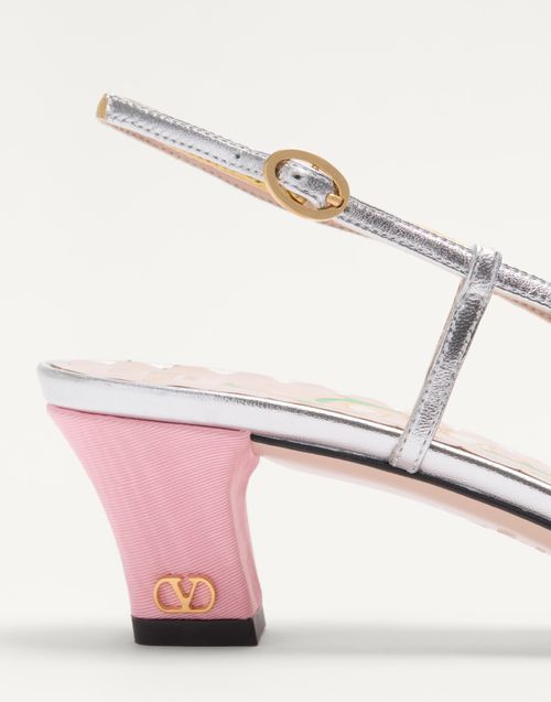 Valentino ZAPATO BOWOW DE MOIRÉ CON CORREA TRASERA Y TACÓN DE 45 MM 2025
