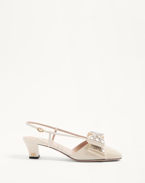 Valentino ZAPATO BOWOW DE CABRITILLA CON CORREA TRASERA ESPEJOS Y CRISTALES Y TACÓN DE 45 MM