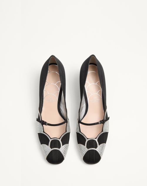 Valentino ZAPATO BOWOW DE MOIRÈ CON CRISTALES Y TACÓN DE 45MM Outlet online
