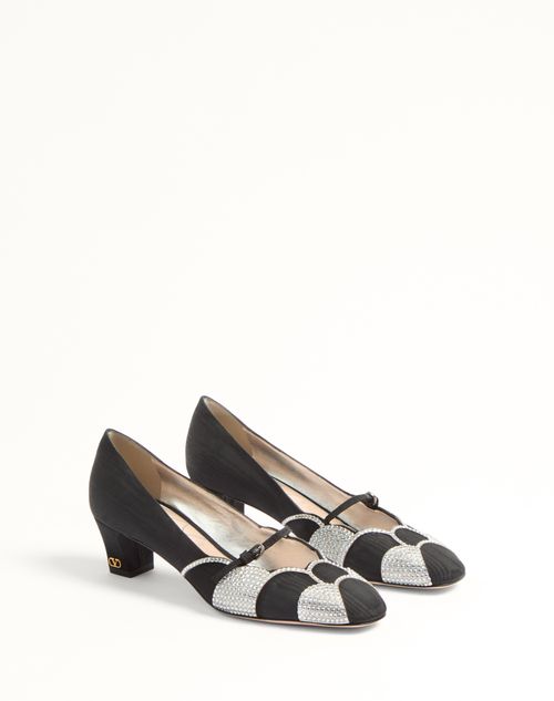 Valentino ZAPATO BOWOW DE MOIRÈ CON CRISTALES Y TACÓN DE 45MM Rebajas