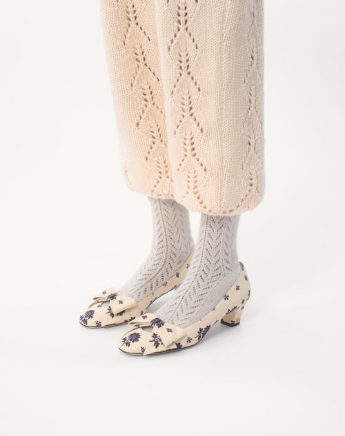 Valentino ZAPATO BOWOW DE TELA PAPIER FLORAL CON TACÓN DE 45 MM Venta caliente