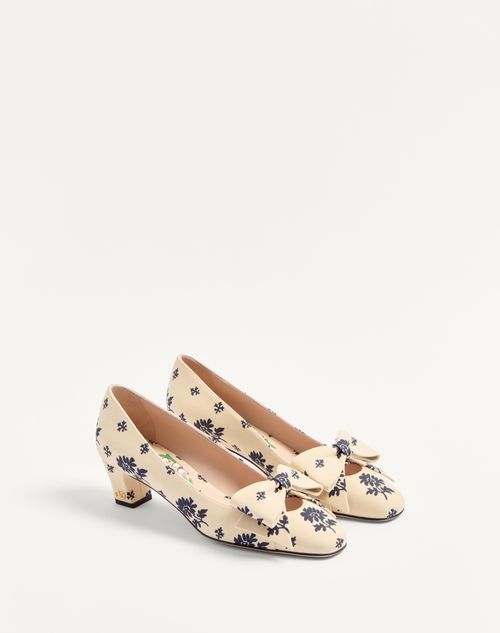 Valentino ZAPATO BOWOW DE TELA PAPIER FLORAL CON TACÓN DE 45 MM Venta caliente