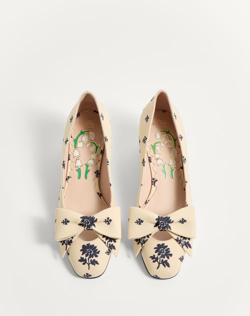 Valentino ZAPATO BOWOW DE TELA PAPIER FLORAL CON TACÓN DE 45 MM Venta caliente