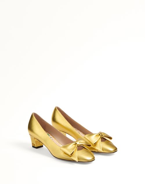 Valentino ZAPATO BOWOW DE CUERO NAPA LAMINADO CON TACÓN DE 45 MM En oferta