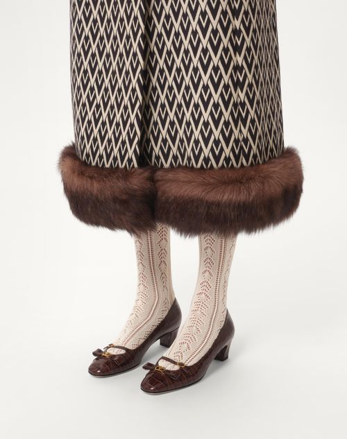 Valentino ZAPATO BOWOW DE CUERO DE BECERRO ESTAMPADO CON TACÓN DE 45 MM Rebajas baratas