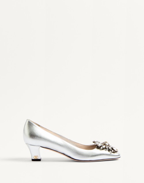 Valentino ZAPATO PRESHOES DE CUERO NAPA LAMINADO CON CRISTALES Y TACÓN DE 45 MM Tienda