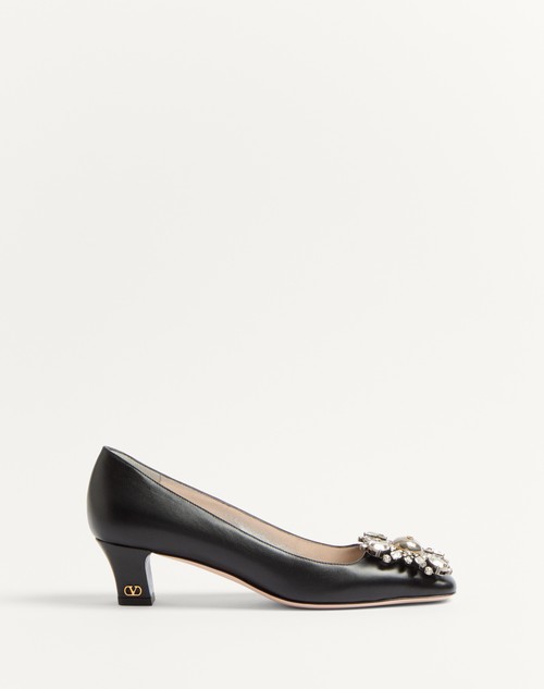 Valentino ZAPATO PRESHOES DE CABRITILLA CON CRISTALES Y TACÓN DE 45 MM
