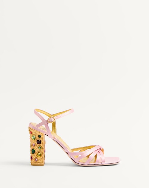 Valentino SANDALIA PRESHOES DE SATÉN CON CRISTALES Y TACÓN DE 90 MM