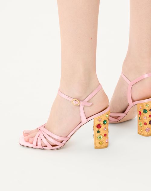 Valentino SANDALIA PRESHOES DE SATÉN CON CRISTALES Y TACÓN DE 90 MM Rebajas online